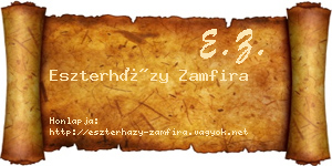 Eszterházy Zamfira névjegykártya